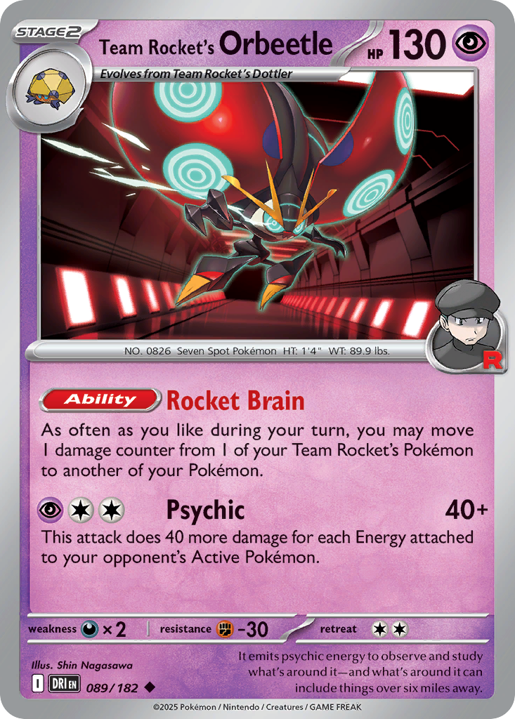 Team Rocket's Orbeetle - Destined Rivals SET-89