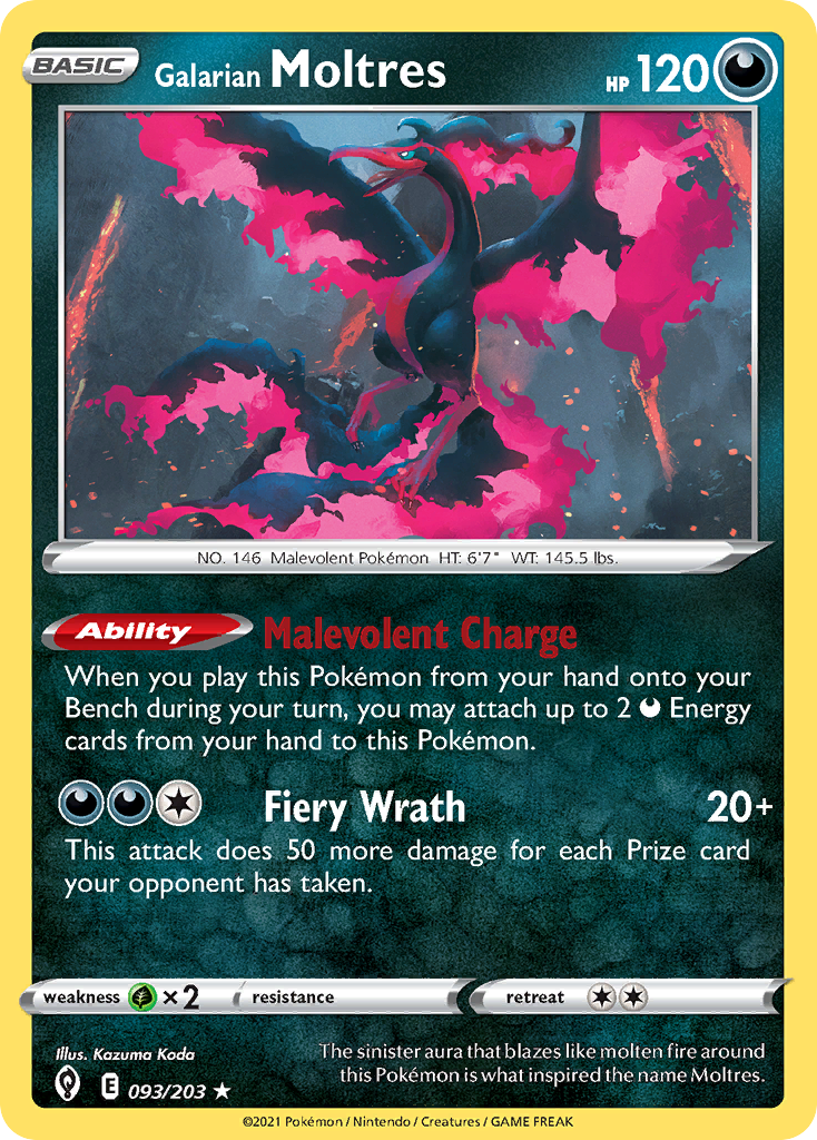 Galarian Moltres - Evolving Skies SET-93