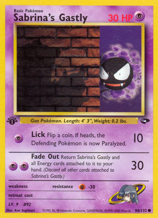 Sabrina's Gastly - Gym Challenge SET-96