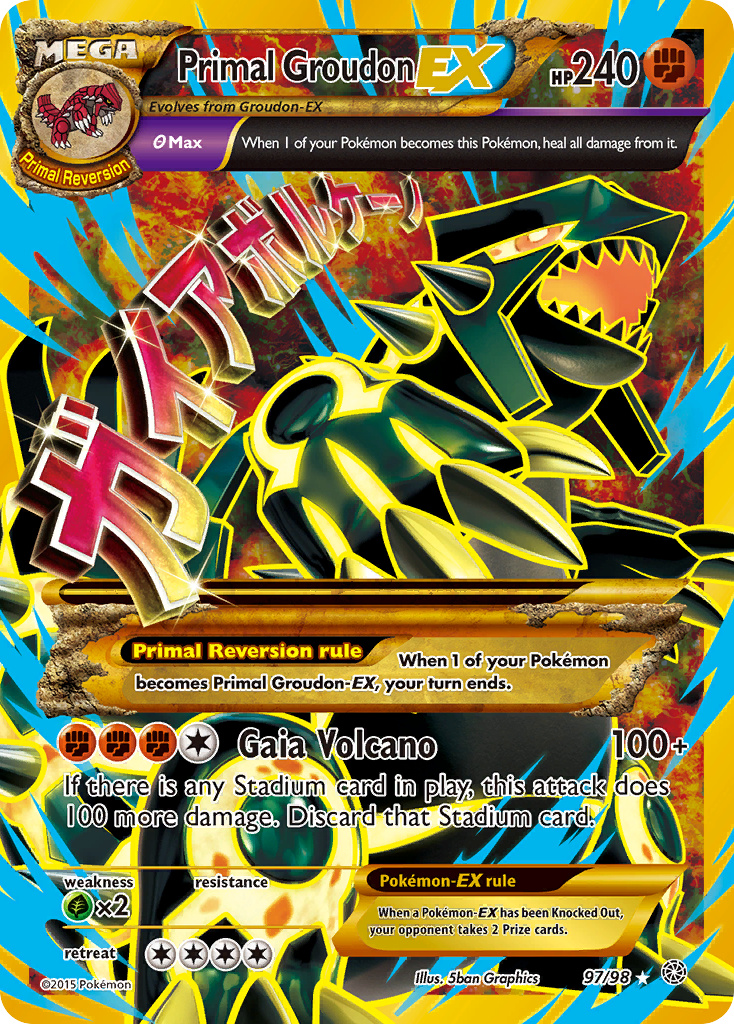 Primal Groudon-EX - Ancient Origins SET-97