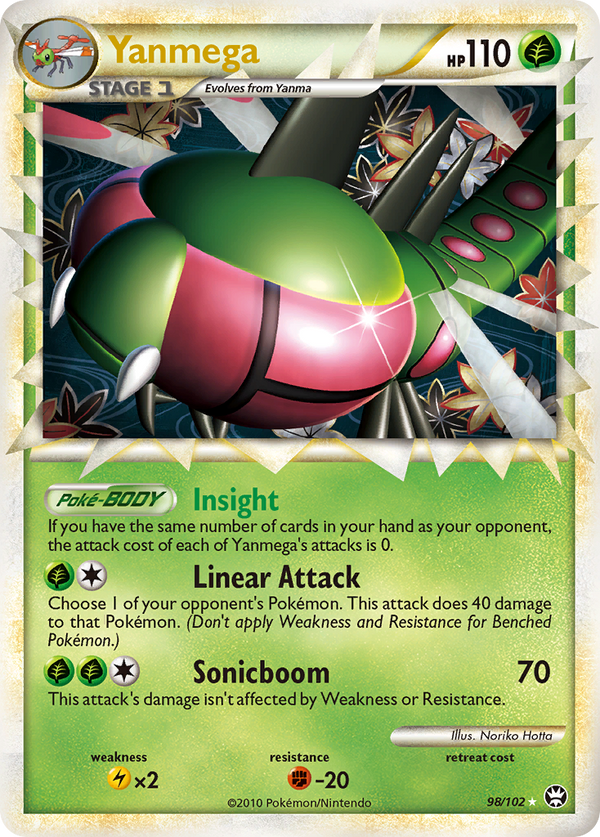 Yanmega (HS Triumphant SET) (Pokémon) (Stage 1, Prime) (Grass) (HP: 110) (Rare Prime) (PKM HS Triumphant SET-101)