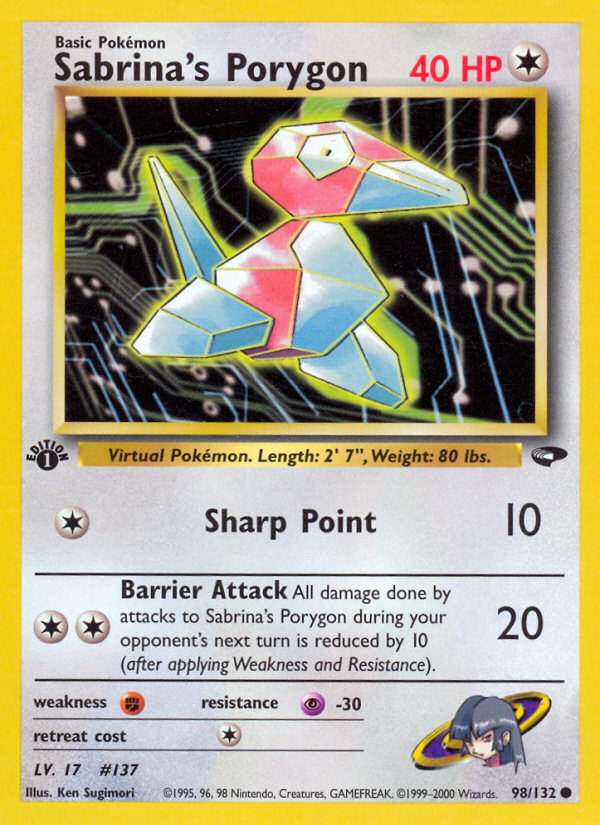 Sabrina's Porygon - Gym Challenge SET-98