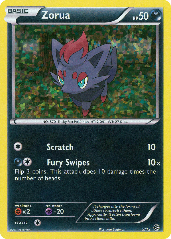 Zorua (McDonald's Collection 2011 SET) (Pokémon) (Basic) (Darkness) (HP: 50) (PKM McDonald's Collection 2011 SET-12)