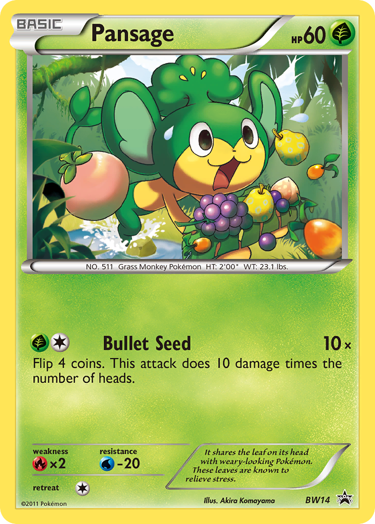 Pansage - BW Black Star Promos SET-BW14