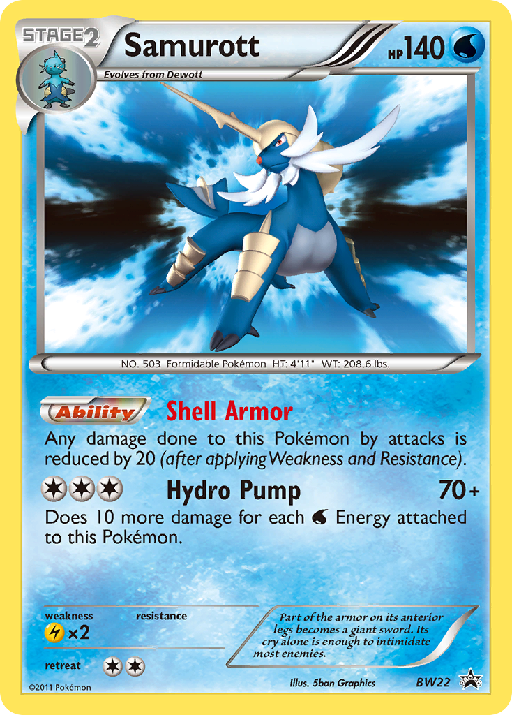 Samurott - BW Black Star Promos SET-BW22