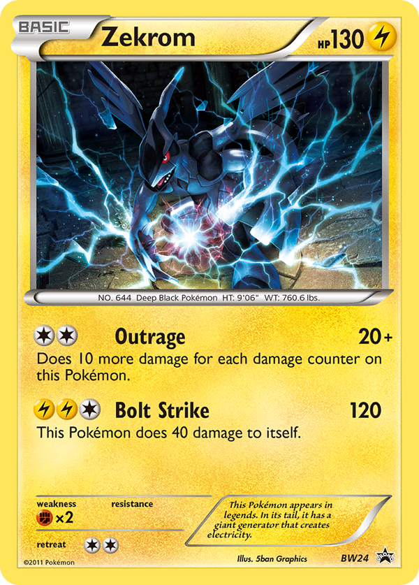 Zekrom (BW Black Star Promos SET) (Pokémon) (Basic) (Lightning) (HP: 130) (Promo) (PKM BW Black Star Promos SET-26)
