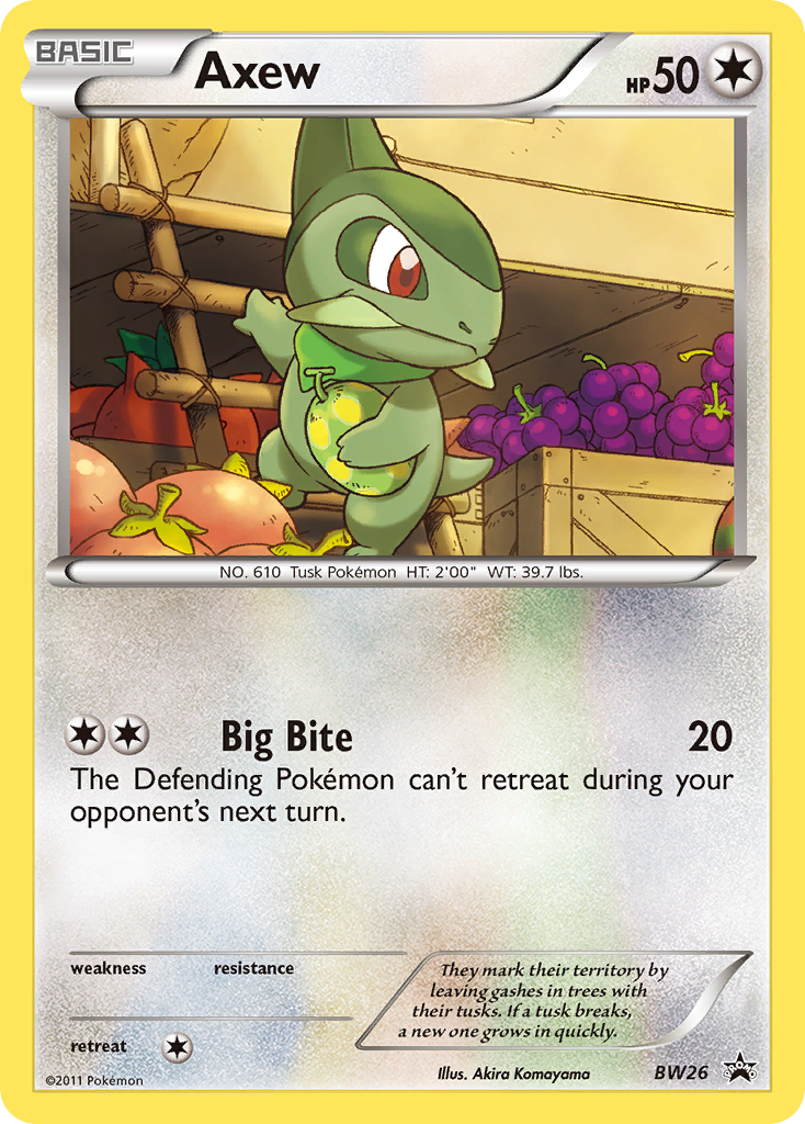 Axew - BW Black Star Promos SET-BW26