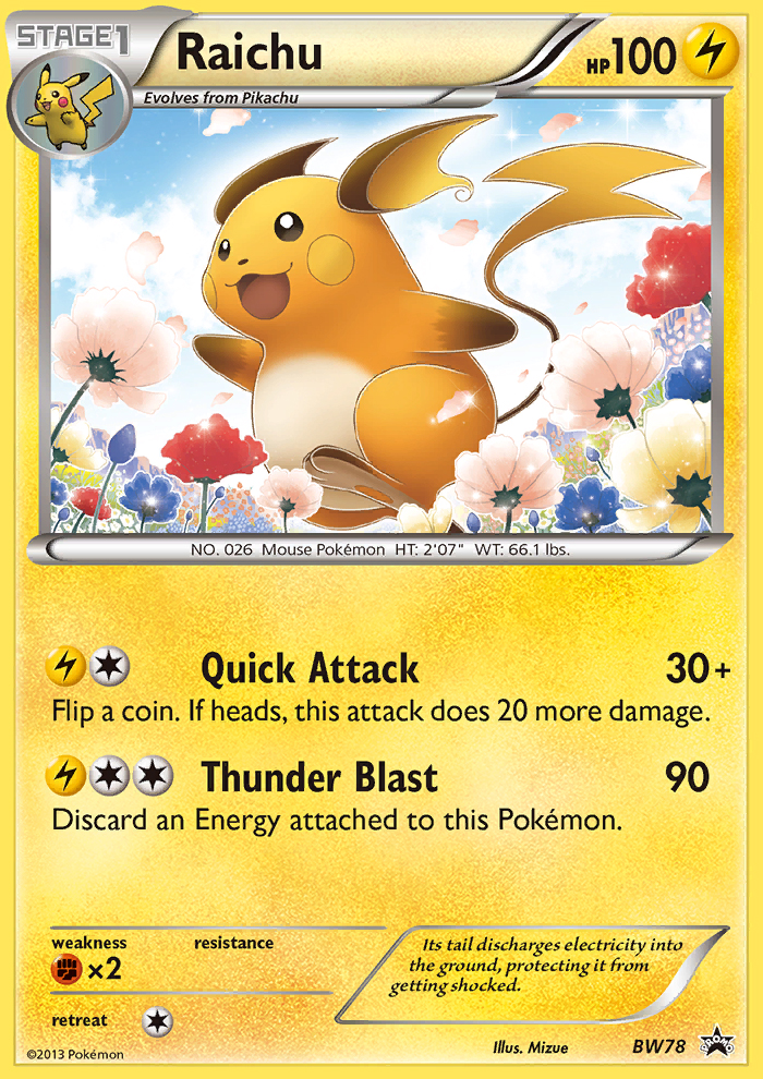 Raichu - BW Black Star Promos SET-BW78