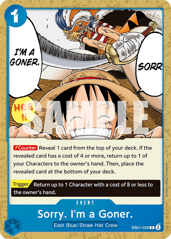 Sorry. I'm a Goner. EB01-029