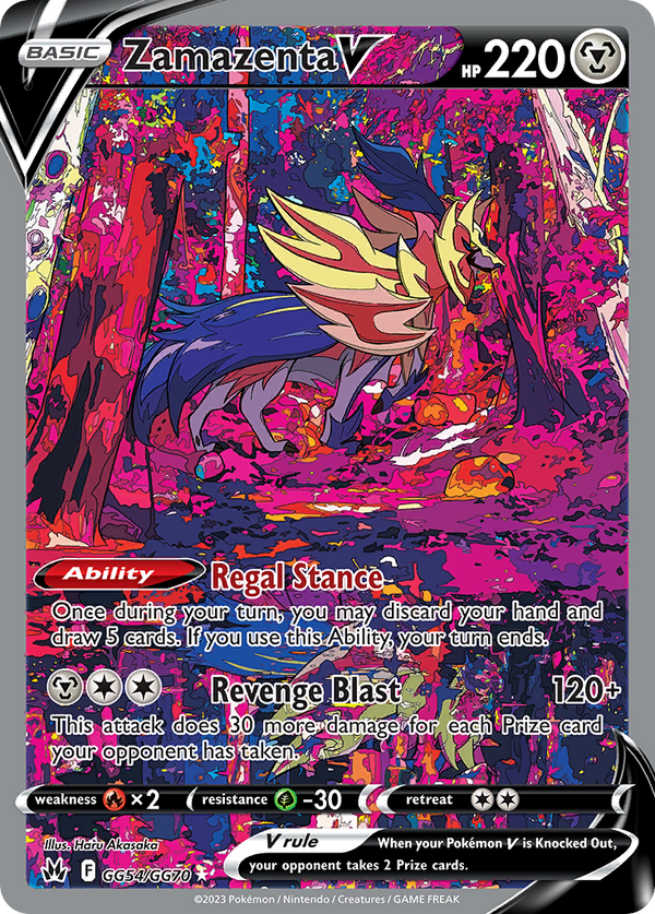 Zamazenta V (Crown Zenith Galarian Gallery SET) (Pokémon) (Basic, V) (Metal) (HP: 220) (Rare Holo V) (PKM Crown Zenith Galarian Gallery SET-54)