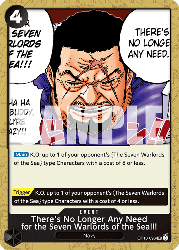 There’s No Longer Any Need for the Seven Warlords of the Sea!!! OP10-096