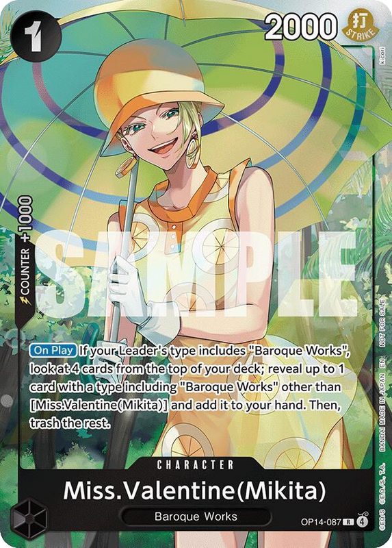 Miss.Valentine(Mikita) (Dash Pack)Â OP14-087 FA R