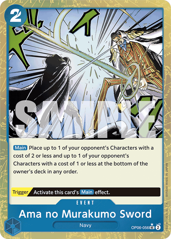 Ama no Murakumo Sword PRB01 OP06-056 TF Full Art o Foliada Texturizada