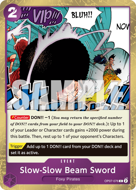 Slow-Slow Beam Sword (Pirate Foil) PRB02 OP07-076 PF