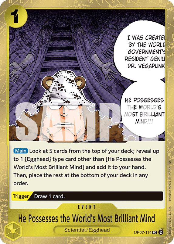He Possesses the World's Most Brilliant Mind (Pirate Foil) PRB02 OP07-114 PF