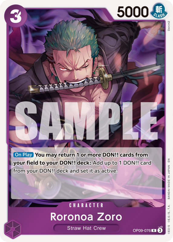 Roronoa Zoro - OP09-076 (AA) PRB02 OP09-076 AA