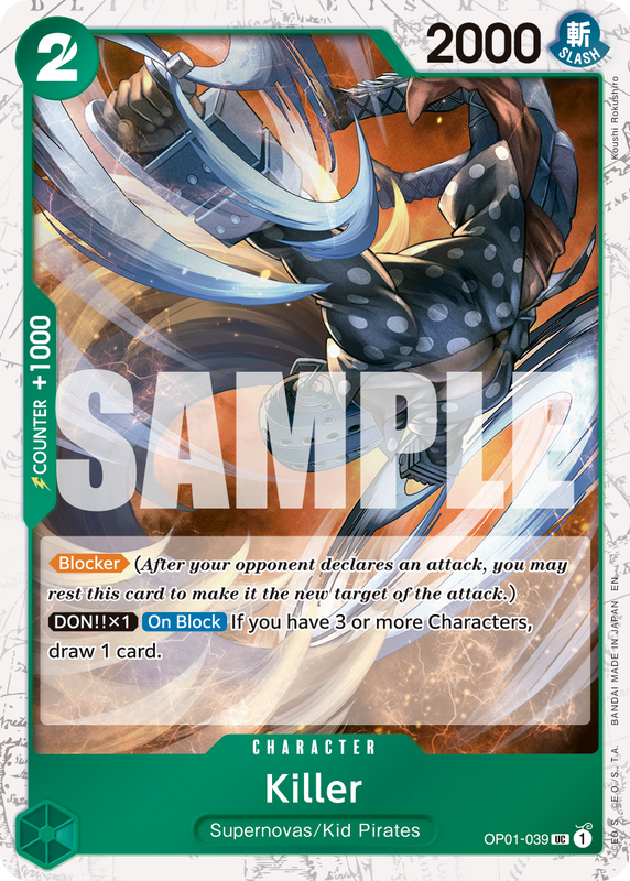 Killer (Pirate Foil) PRB02 OP01-039 PF