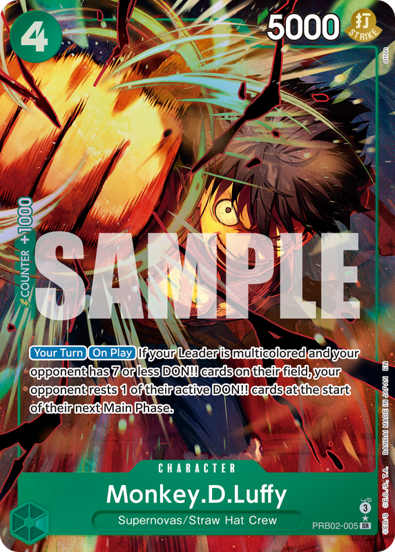Monkey.D.Luffy - PRB02-005 (AA) PRB02 PRB02-005 AA SR