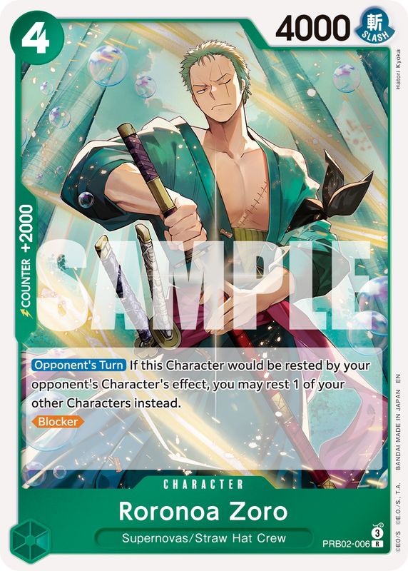 Roronoa Zoro - PRB02-006 PRB02 PRB02-006 R
