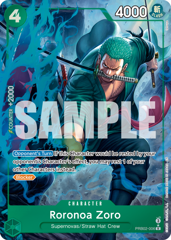 Roronoa Zoro - PRB02-006 (AA) PRB02 PRB02-006 AA R