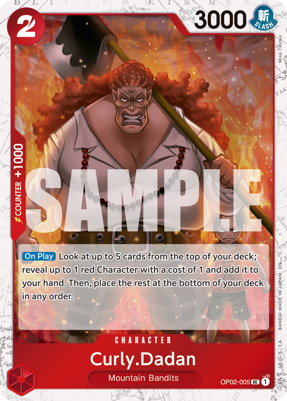 Curly.Dadan (Pirate Foil) PRB02 OP02-005 PF