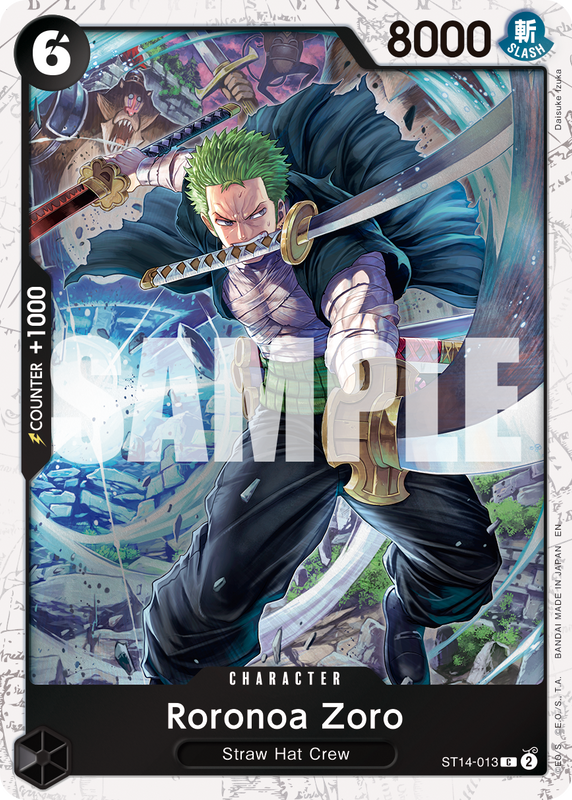 Roronoa Zoro - ST14-013 (Pirate Foil) PRB02 ST14-013 PF C