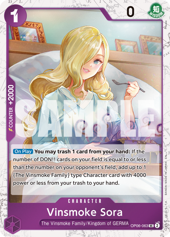 Vinsmoke Sora (Pirate Foil) PRB02 OP06-063 PF