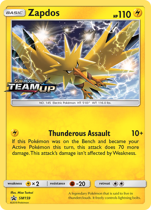 Zapdos (SM Black Star Promos SET) (Pokémon) (Basic) (Lightning) (HP: 110) (Promo) (PKM SM Black Star Promos SET-77)