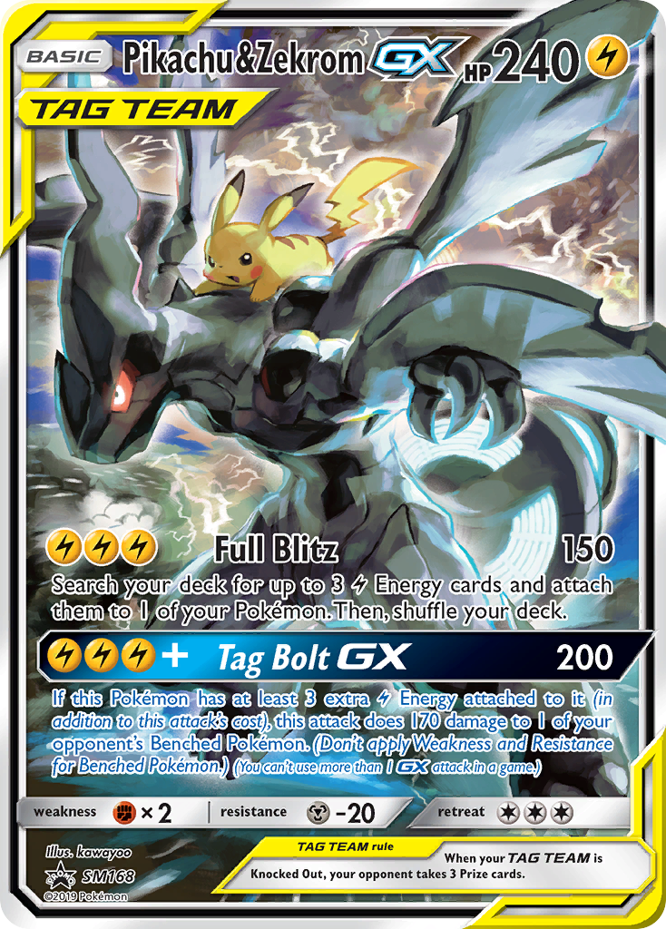 Pikachu & Zekrom-GX - SM Black Star Promos SET-SM168