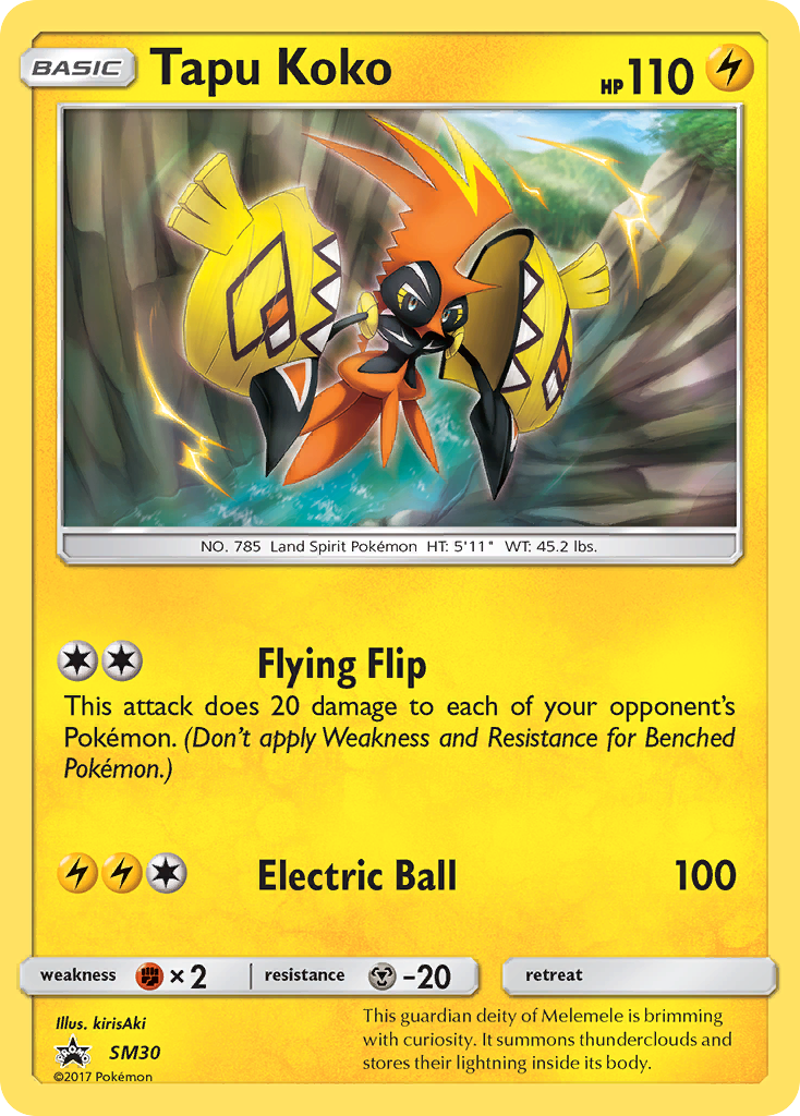 Tapu Koko - SM Black Star Promos SET-SM30