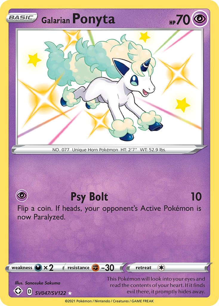 Galarian Ponyta - Shining Fates Shiny Vault SET-SV047