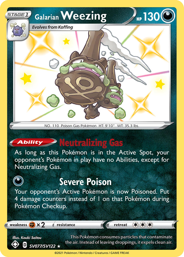 Galarian Weezing - Shining Fates Shiny Vault SET-SV077
