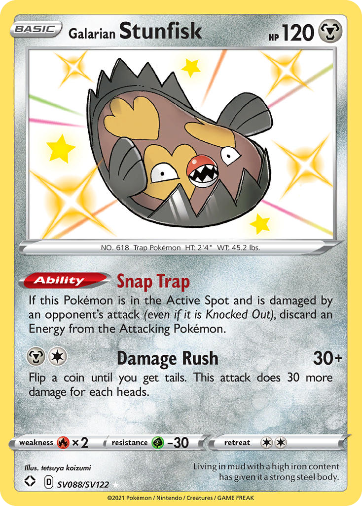 Galarian Stunfisk - Shining Fates Shiny Vault SET-SV088