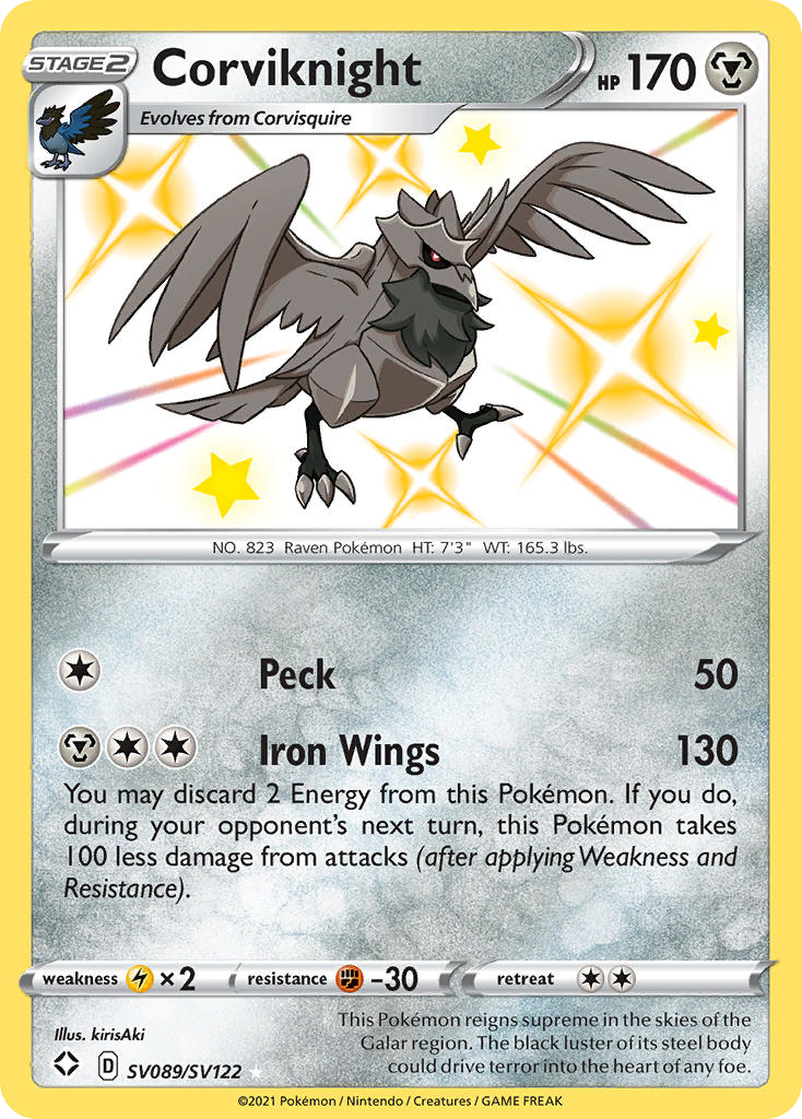 Corviknight - Shining Fates Shiny Vault SET-SV089