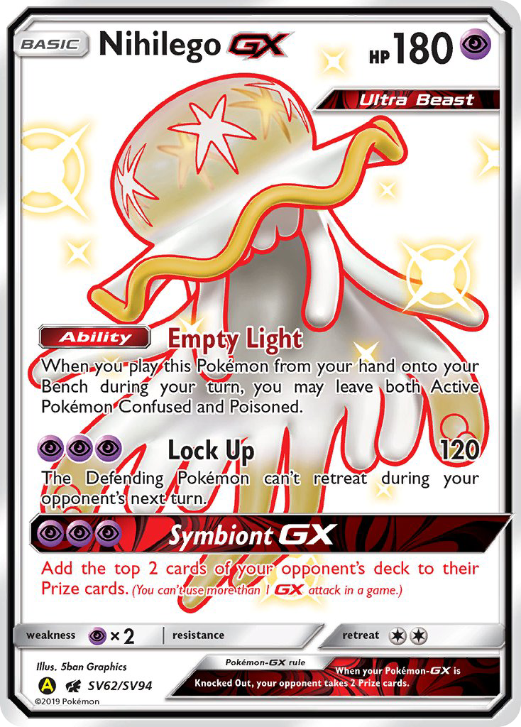 Nihilego-GX - Hidden Fates Shiny Vault SET-SV62