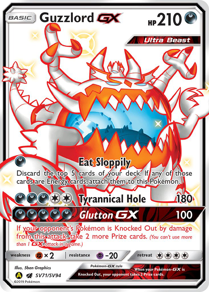 Guzzlord-GX - Hidden Fates Shiny Vault SET-SV71
