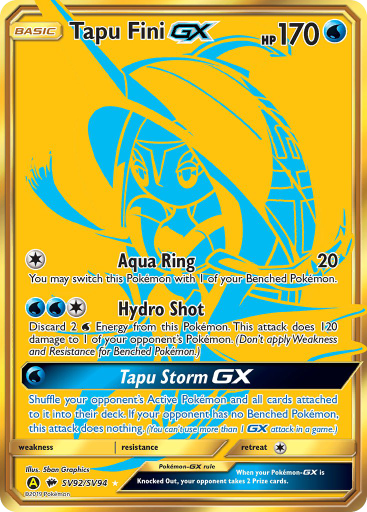 Tapu Fini-GX - Hidden Fates Shiny Vault SET-SV92