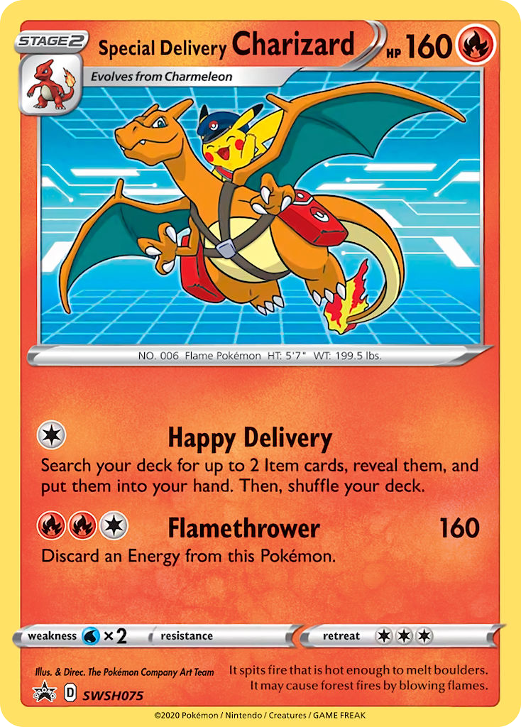 Special Delivery Charizard - SWSH Black Star Promos SET-SWSH075