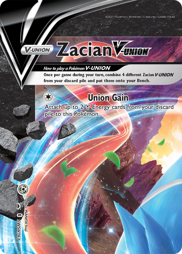 Zacian VUNION (SWSH Black Star Promos SET) (Pokémon) (VUNION) (Metal) (HP: 320) (Promo) (PKM SWSH Black Star Promos SET-163)