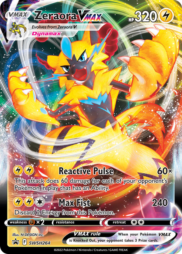 Zeraora VMAX (SWSH Black Star Promos SET) (Pokémon) (VMAX) (Lightning) (HP: 320) (Promo) (PKM SWSH Black Star Promos SET-264)