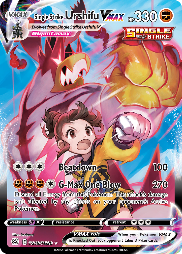 Single Strike Urshifu VMAX - Brilliant Stars Trainer Gallery SET-TG19