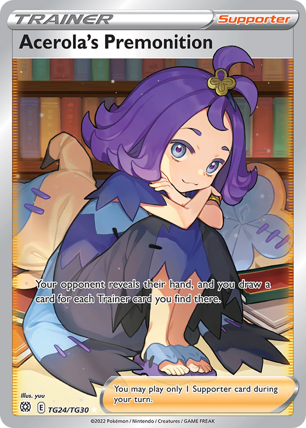 Acerola's Premonition (Brilliant Stars Trainer Gallery SET) (Trainer) (Supporter) (Rare Ultra) (PKM Brilliant Stars Trainer Gallery SET-24)