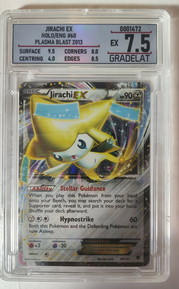 Pokemon Tcg Jirachi Ex #60 Plasma Blast, Graduada 7.5
