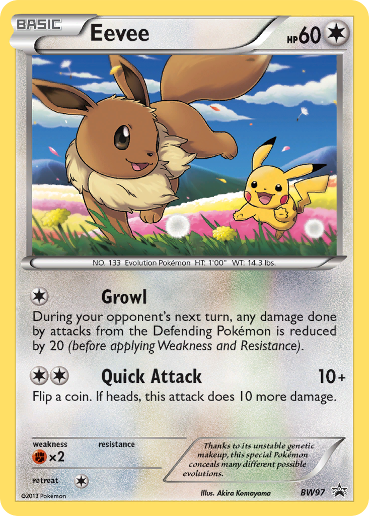 Eevee Black & White Promos SET-BW97