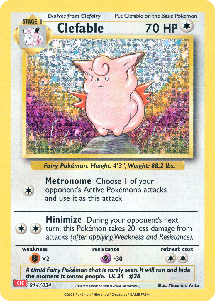 Clefable Pokémon Trading Card Game Classic—Charizard SET-014