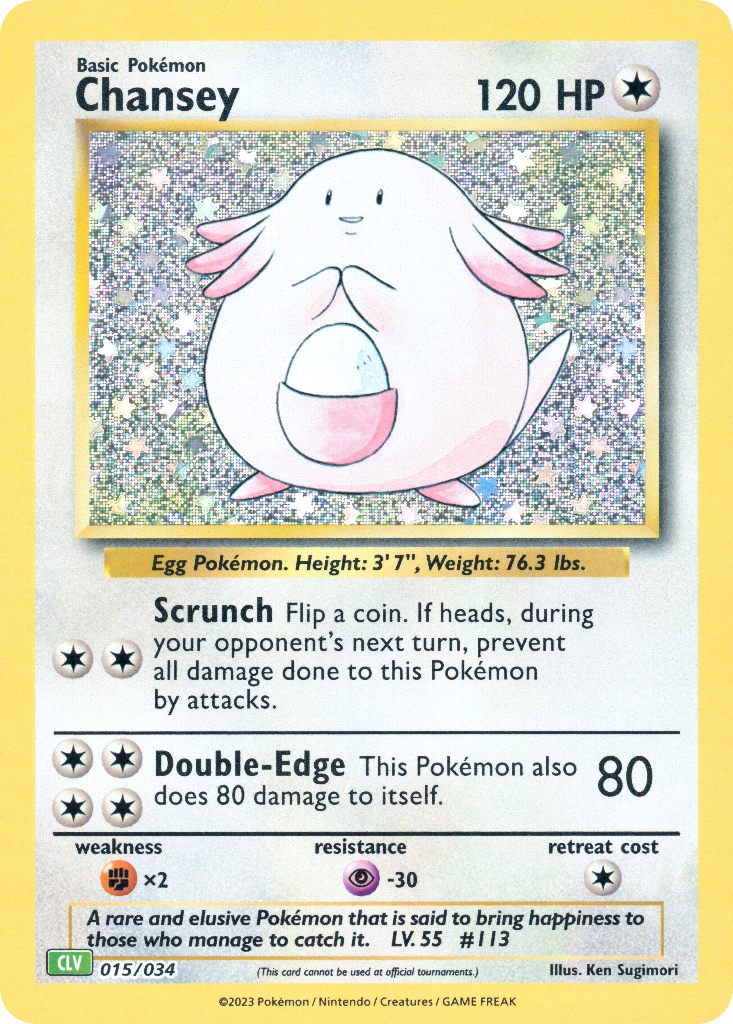 Chansey Pokémon Trading Card Game Classic—Venusaur SET-015