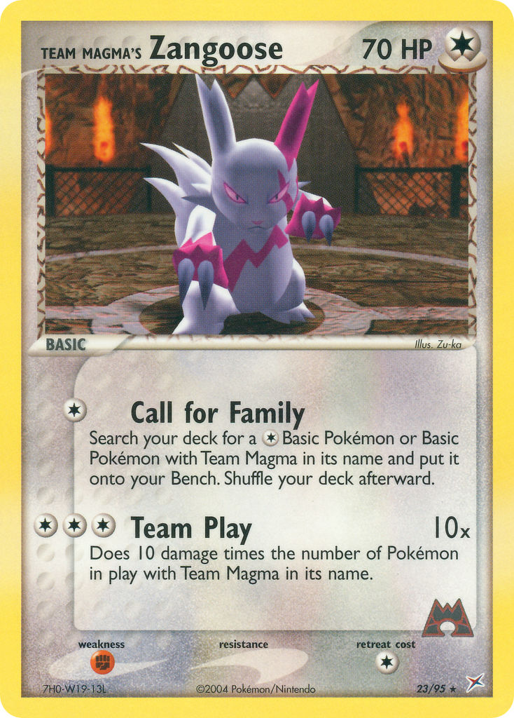 Team Magma’s Zangoose Team Magma vs Team Aqua SET-23