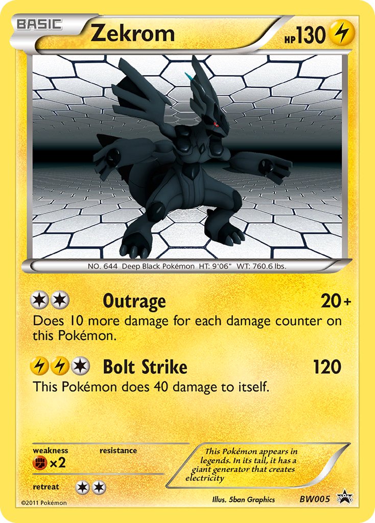 Zekrom Black & White Promos SET-BW005
