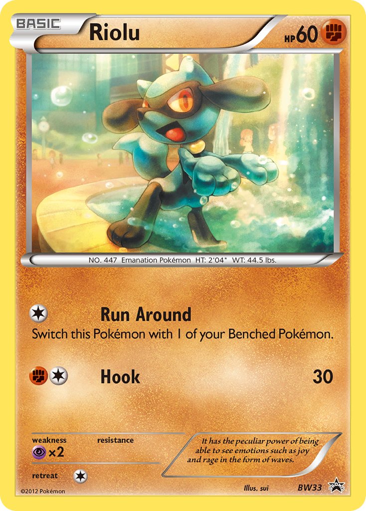 Riolu Black & White Promos SET-BW33