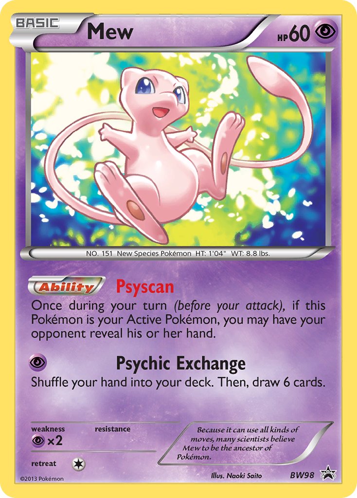Mew Black & White Promos SET-BW98